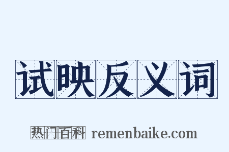 试映反义词是什么意思的图片